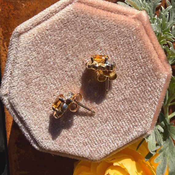 Sancerre Earrings - Vintage Solid 10K Yellow Gold… - image 2