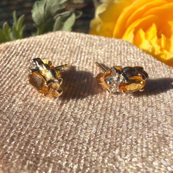 Sancerre Earrings - Vintage Solid 10K Yellow Gold… - image 3