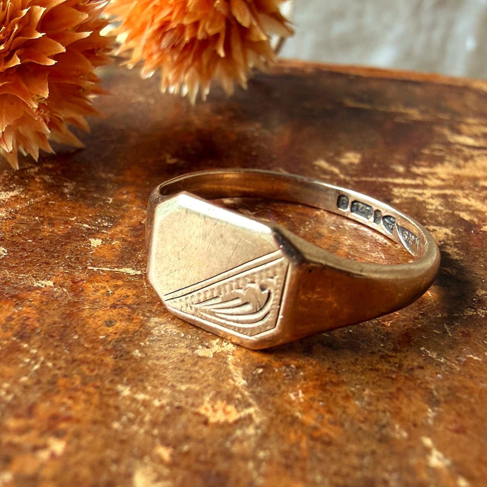 ヴィンテージ 9k ゴールドリング - Etsy 日本