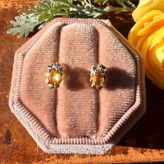 Sancerre Earrings - Vintage Solid 10K Yellow Gold… - image 1