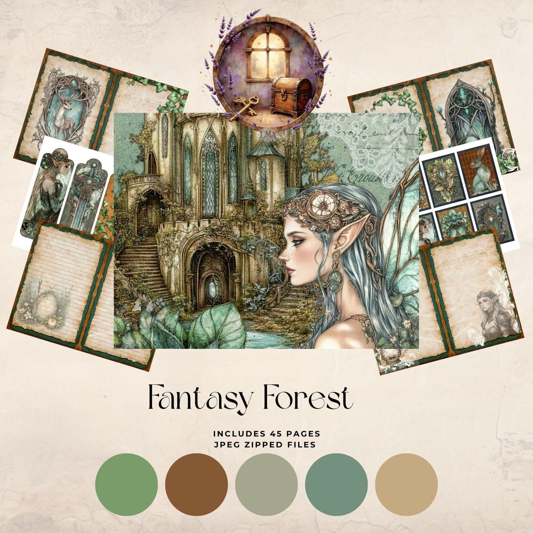 Fantasy Forest Journal Kit | Enchanted Printable Pages | Faerie ...