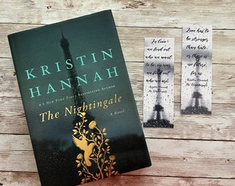Digital Download Set of 2 The Nightingale Bookmarks, Literature, Book Gift, Blind date Book, Book worm