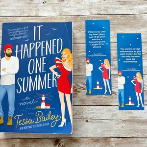 Ready-to-ship! Set of 2 It Happened One Summer Themed Bookmarks, Print ...