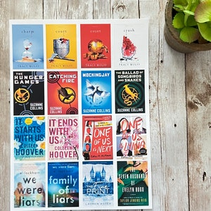 Medium Size, 16 Waterproof Custom Book Cover Stickers for Book Journals, Reading Journals, Tumblers, Laptops, Scrapbooking