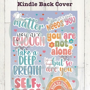 Kindle Back Cover, Booktok Kindle Back Cover, Booktok stickers, Kindle cover Mental Health