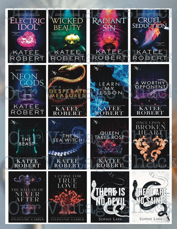 Medium Size, 16 Contemporary Romance, New Adult, Smut, Waterproof Book Cover Stickers for Book Journals, Reading Journals, MCR 4