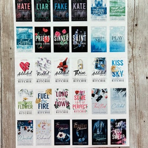 Waterproof Smutty, Contemporary Romance, New Adult Booktok Book Cover Stickers for Book Journals, Reading Journals, Tumblers, Laptops, CR 5