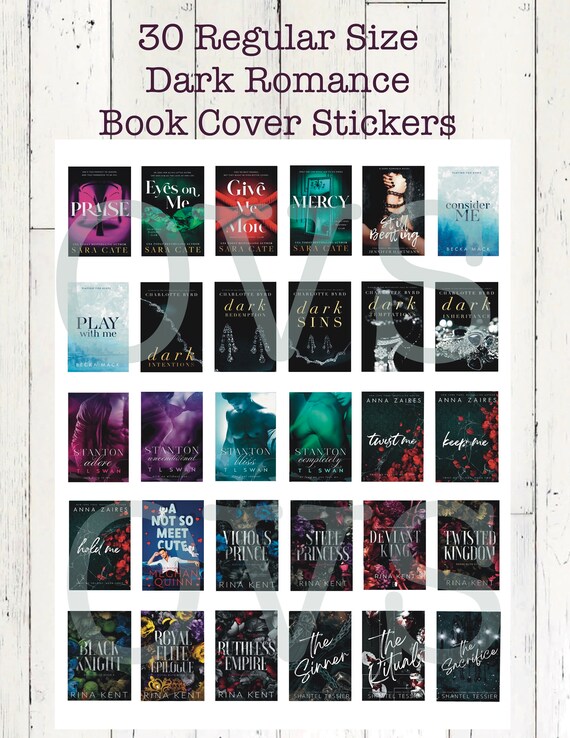 Premade Booktok Contemporary Dark Romance, Booktok Book Cover Stickers for  Book Journals, Reading Journals, Tumblers, Laptops, CR 15 