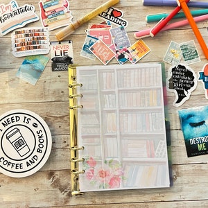 Garden of Books Reading Journal Refills, PDF, A5,  Booktok Journal, Book Cover Stickers,  Reading Planner