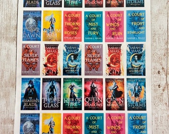 Waterproof Original ACOTAR, TOG, Crescent City, Book Cover Stickers for Book Journals, Reading Journals, Tumblers, Laptops