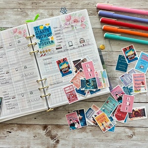 Waterproof Hand-Cut Custom Book Cover Vinyl Matte Stickers for Book Journals, Reading  Journals, Tumblers, Laptop, Scrapbooks
