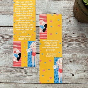 Beach Read themed Bookmarks, Book of the month, Beach Read, Literature, Book Gift,