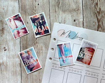 Waterproof Hand Cut Elle Kennedy Off-Campus series Book Cover Stickers for Book Journals, Reading Journals, Book Lovers, Tumblers, Laptops