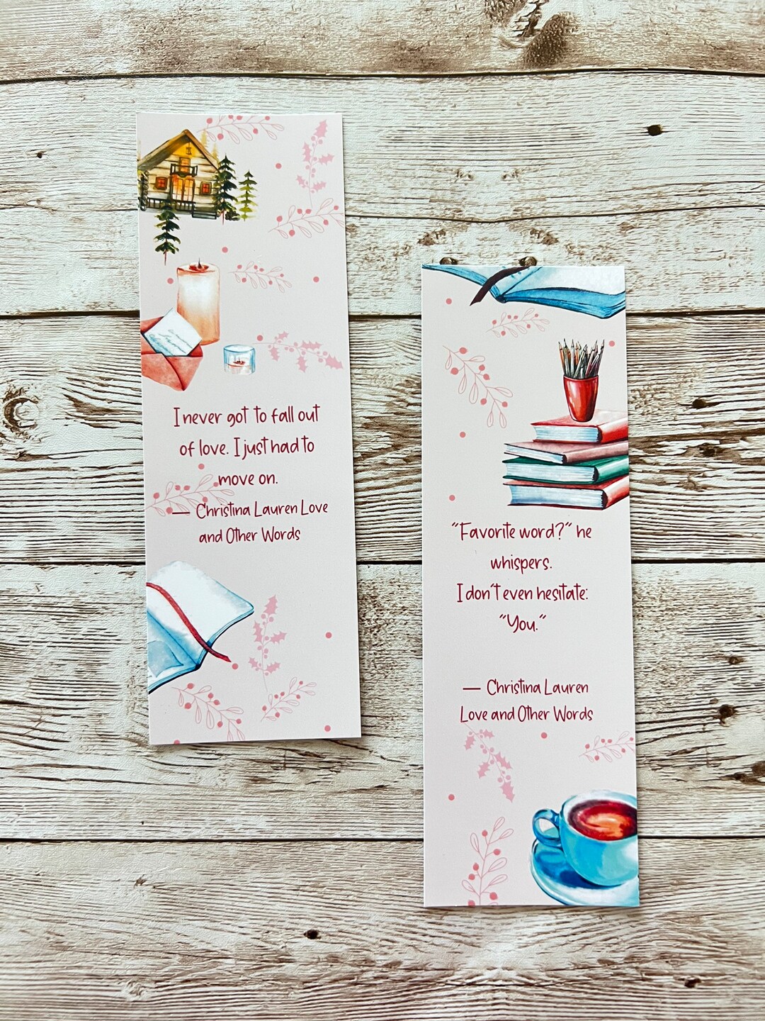 Readytoship Love & Other Words Themed Bookmarks Print Etsy
