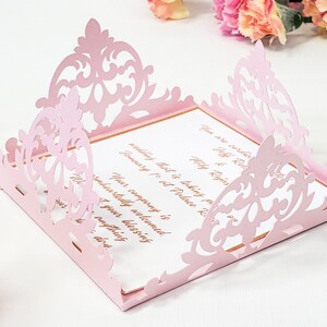Viervoudige, vierkante uitnodigingssjabloon - SVG, DXF, Eps, pdf - Silhouette Cameo-Cricut - ScanNCut - Laser Paper Cut -Instant Download