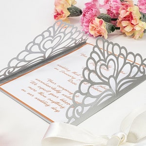 Gate-fold, invitation template Instant Download - SVG, DXF, Eps, pdf - Silhouette Cameo- Cricut - ScanNCut - Laser Paper Cut