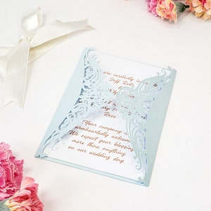 Gate-fold, invitation template Instant Download - SVG, DXF, Eps, pdf - Silhouette Cameo- Cricut - ScanNCut - Laser Paper Cut