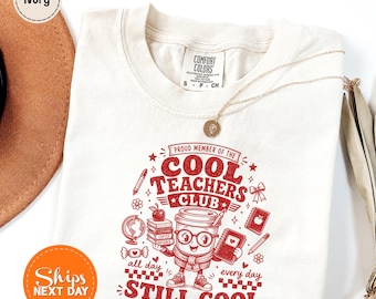 Cool Teacher Club Shirt, Tired Teacher Tee, Teacher Team Shirt, Cute Educator Gift, Back to School Shirt, Future Teacher Tee, New Teacher