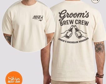 Personalized Bachelor Party Shirt, Brewery Tour Tee, Groom Shirt, Matching Groomsmen Shirt, Bachelor Weekend Tee, Funny Custom Groom Gift
