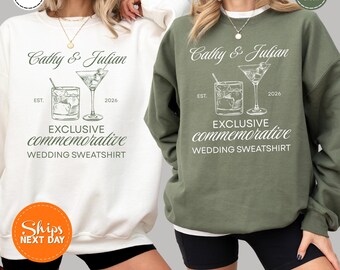 Custom Wedding Party Sweatshirt, Funny Cocktail Reception Hoodie, Personalized Newlywed Celebration Gift, Bridal Toss Sweatshirt