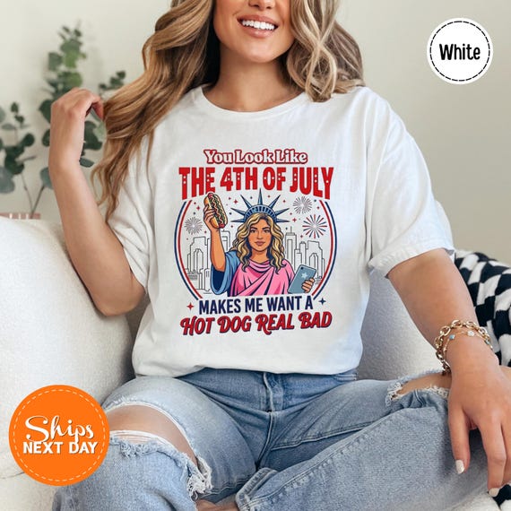 Semi quincentennial USA Shirt, Funny Patriotic Hot Dog Summer Tee, Retro BBQ Party Sweatshirt, Red White Blue Birthday Gift, Summer Shirt
