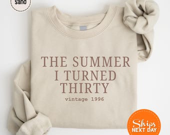 Custom 30th Birthday Sweatshirt, Personalized Thirty Birthday Hoodie, Hello 30 Graphic Crewneck, Thirties Era Gift, Birthday Party Crewneck