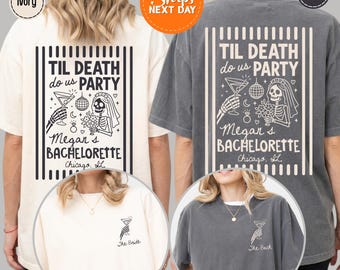 Ghost Bride Halloween Bachelorette Shirt, Spooky Bach Weekend Tee, Gothic Bridal Party Trip Gift Shirt, Bachelorette Party Shirt