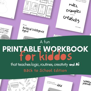 AI Learning Workbook for Kids (Ages 6-9) - Fun Printable Coloring Book (PDF)