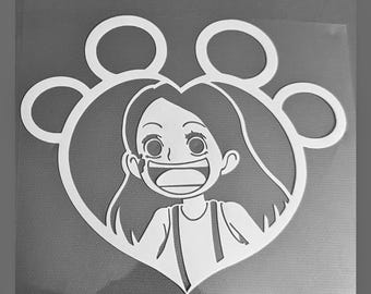 5in Window Decal Jewelry Bonnie Anime Derivative Fan Art Bumper Sticker One Piece kuma