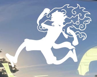 5in Gear Five Rubber Sun God Vinyl Window Decal Anime Derivative Fan Art Bumper Sticker