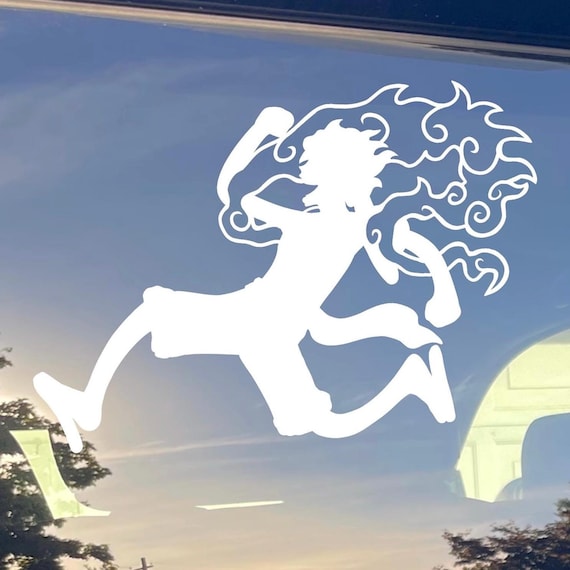 5in Gear Five Rubber Sun God Vinyl Window Decal Anime Derivative Fan Art Bumper Sticker