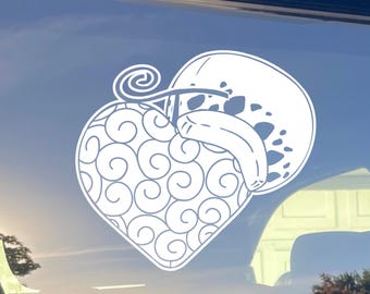 5in Window Decal Op Op devil fruit Anime Derivative Fan Art Bumper Sticker Trafalgar Law One Piece Ope Ope no Mi