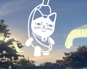 5in Lucky Cat Granny Anime Banana Meme Window Decal Vinyl Sticker