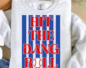 Baseball PNG, Hit The Dang Ball PNG, Swing Batter Batter Png, Sport Png, Streifen Png, Preppy Png, Trendy Png, Spieltag Png Digitaler Download