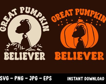 Archivo SVG de calabaza creyente, corte de Halloween (descarga digital)