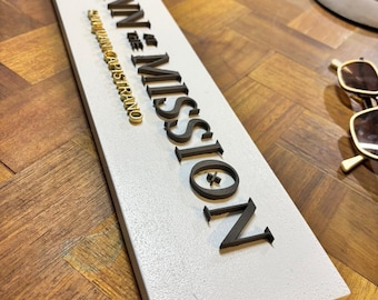 Custom 3D Wooden Rounded Business Logo Sign - Personalized Company Office Boutique Signage