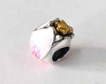 PANDORA Pink Tulip Charm ALE S925  Sterling Silver