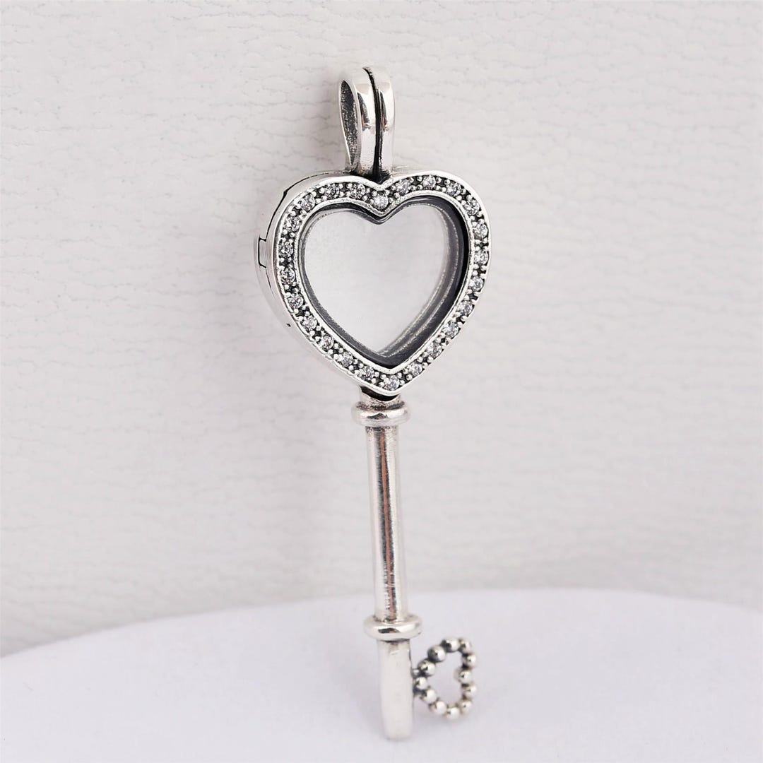 Pandora Floating Heart Locket Key Necklace Hinge - Etsy