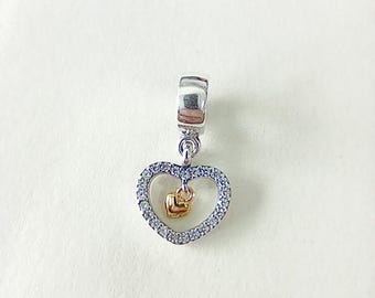 PANDORA Forever In My Heart Charm Gold Heart Sterling Silver