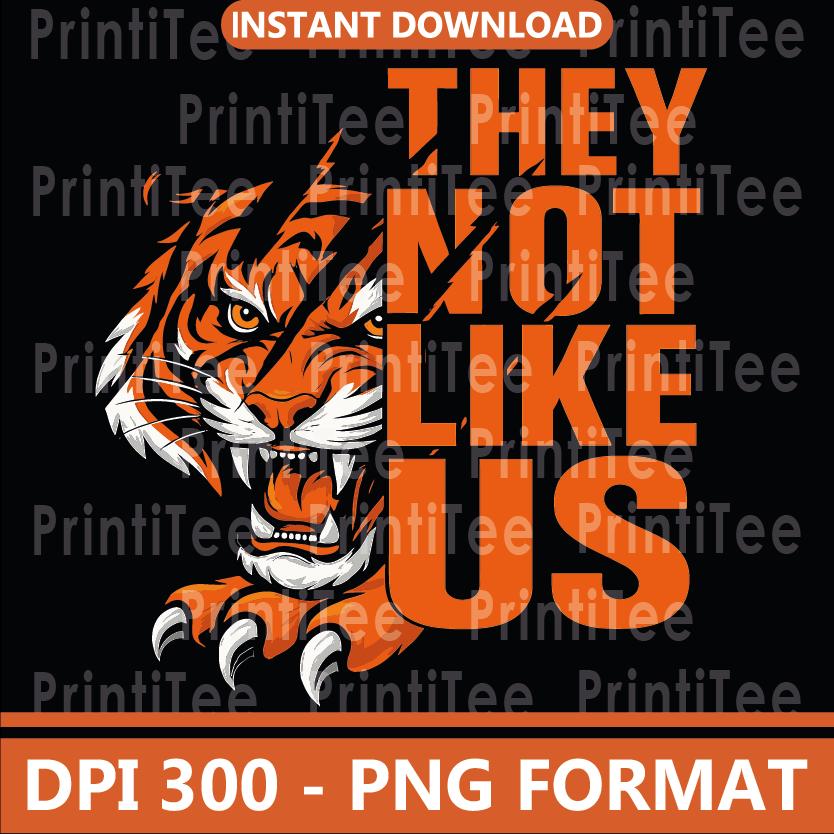 They Not Like Us PNG | Bengal Tiger Head | Orange Black Fierce Animal ...