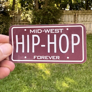 MidWest Hip-Hop License Plate Weather Resistant Sticker