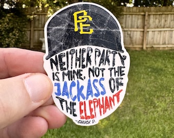 Chuck D de Public Enemy, Ninguna de las partes es mía..., pegatina de hip-hop resistente a la intemperie