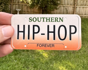 Placa de matrícula Southern Hip-Hop resistente a la intemperie