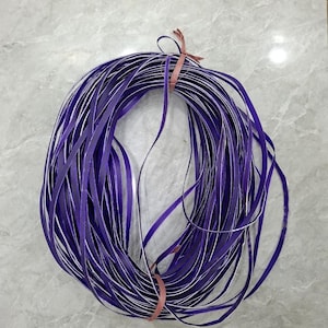 Cordón de cuero crudo morado para la fabricación de tambores, trabajos en cuero y proyectos de joyería, 8 mm de grosor.