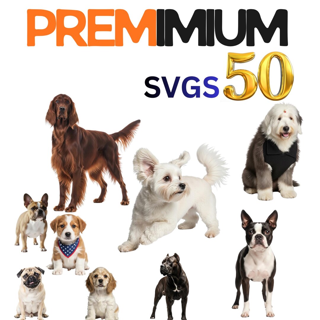 Dog SVG Bundle | Puppy Cut Files, Cricut & Silhouette (digital Download ...