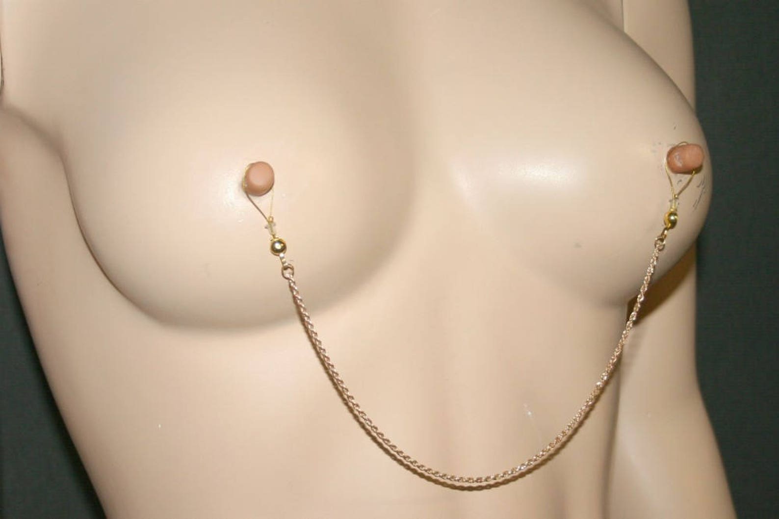 Golden chain Nipple jewelry XXX jewelry erotic jewelry image 0.