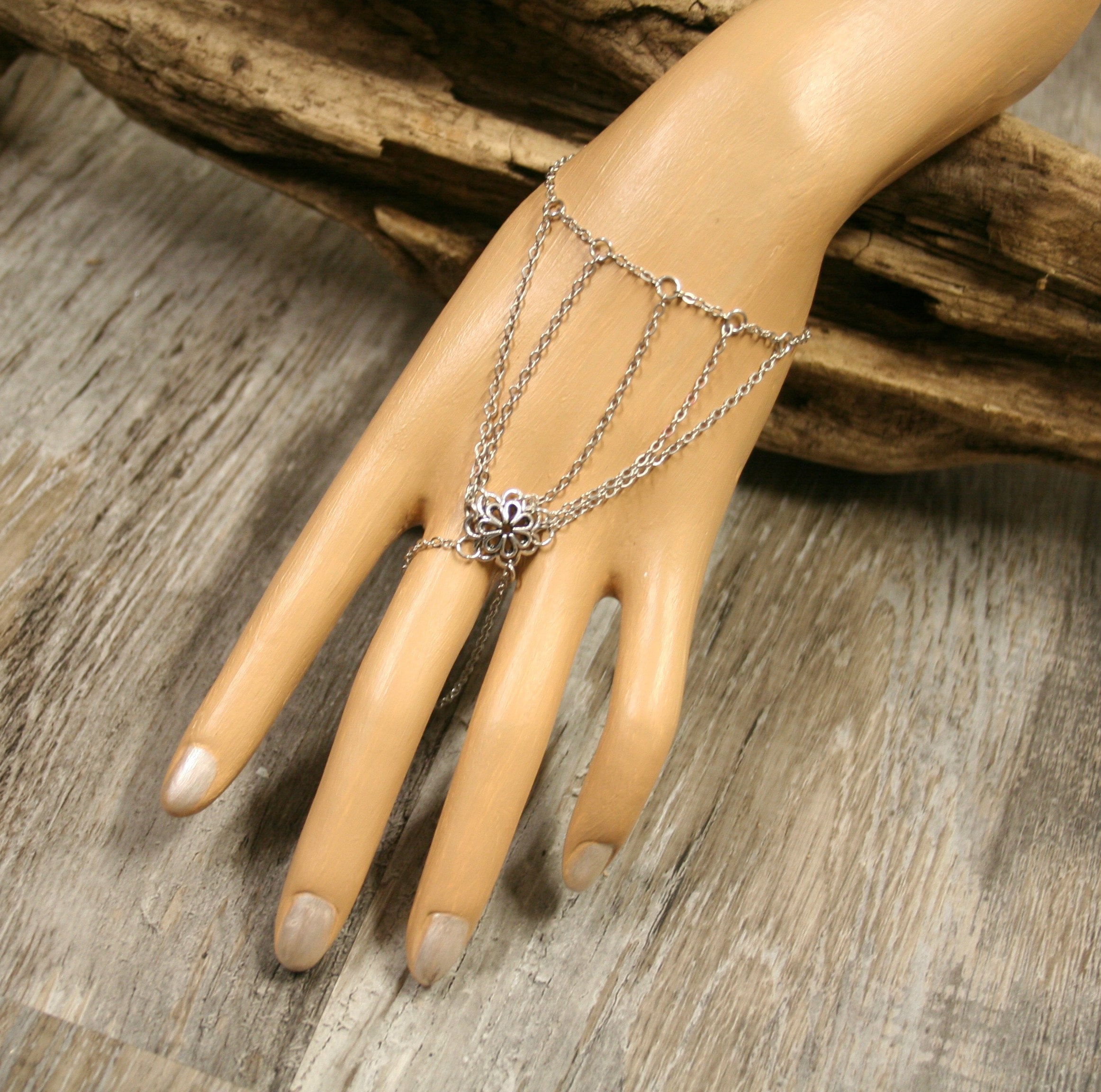 Hand bracelet bracelet ring ring bracelet Hand ring Etsy