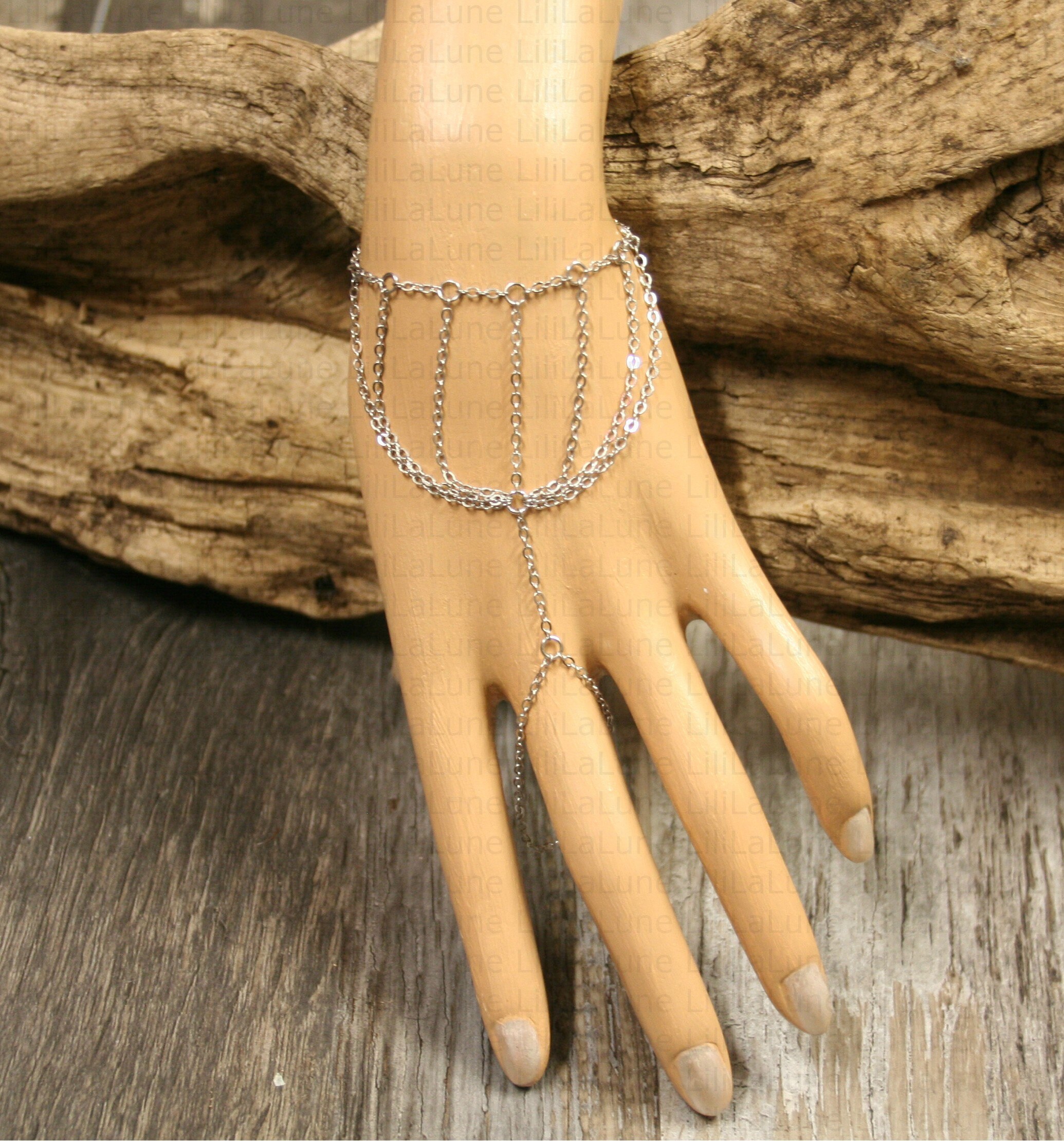 Hand bracelet bracelet ring ring bracelet Hand ring Etsy