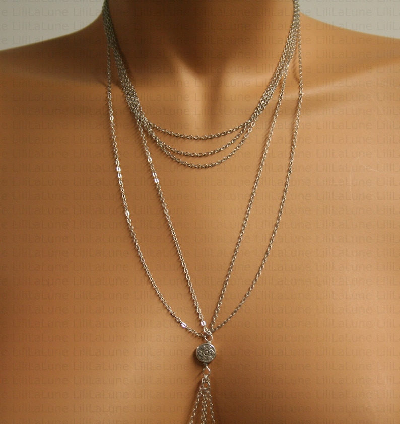 Nipple jewelry with chains Nipple fake piercing choker Etsy