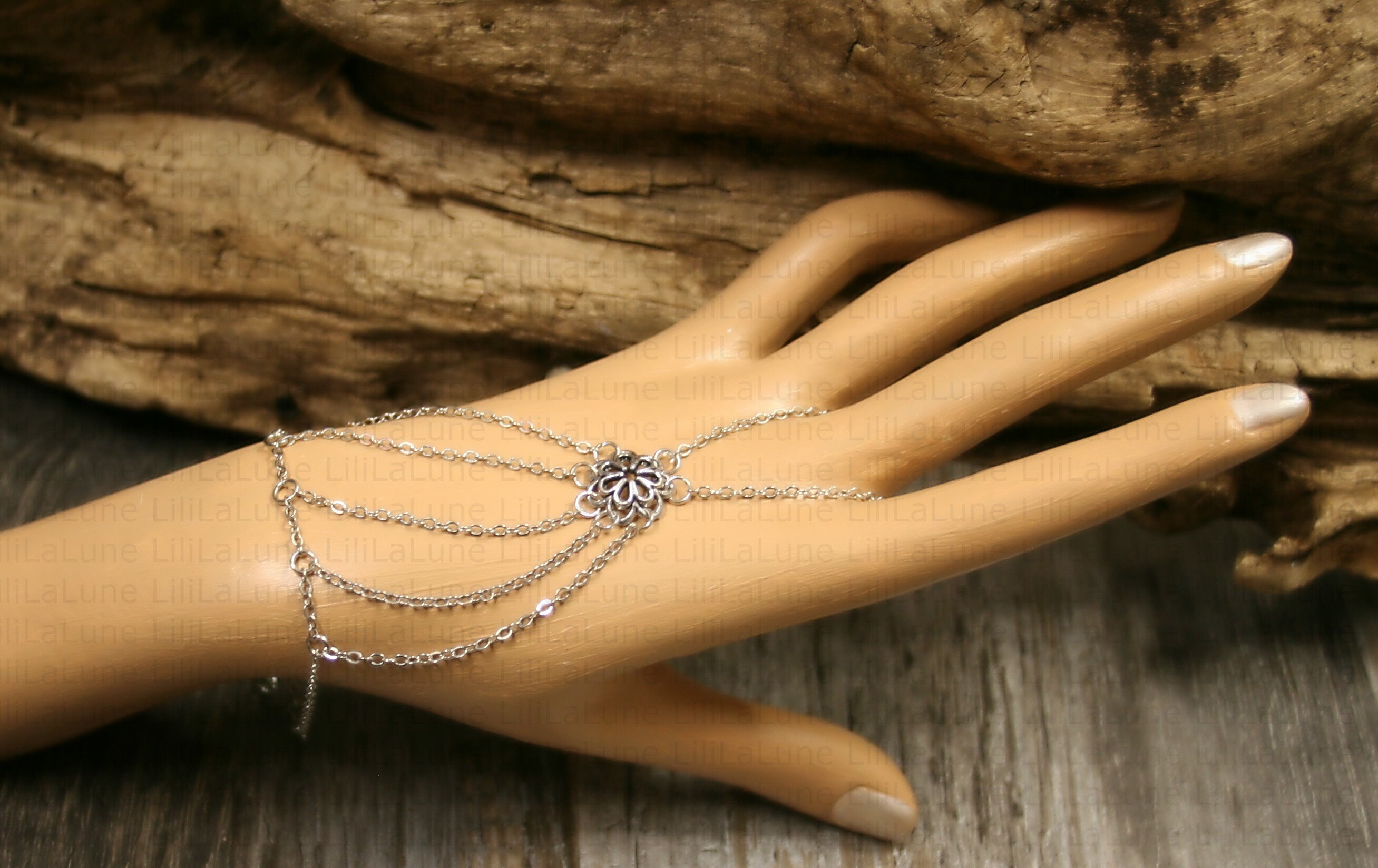 Hand bracelet bracelet ring ring bracelet Hand ring Etsy